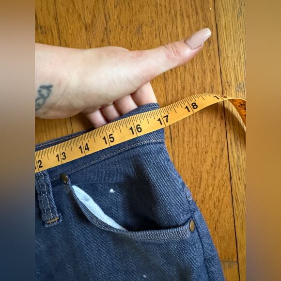 60s Vintage Wrangler Kick Flare Blue Jeans Snap Fly - Picture 13 of 14